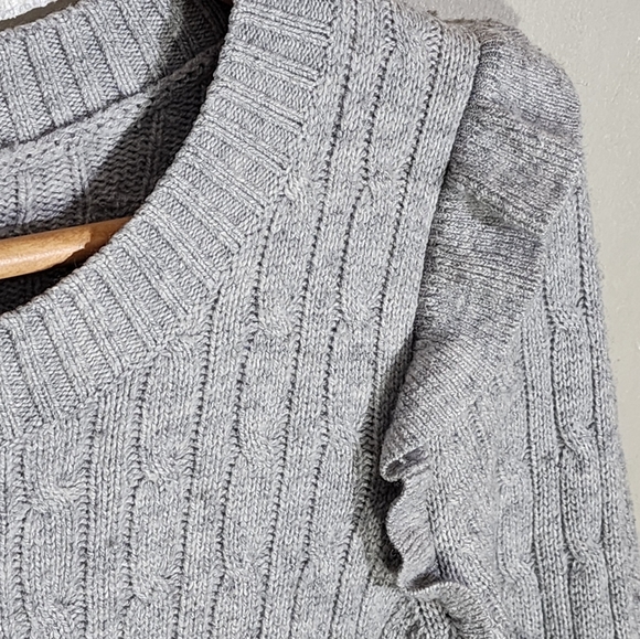 Hatch Maternity Gray Ruffled Knit Sweater - Picture 4 of 6